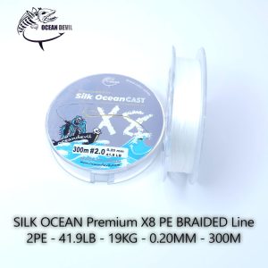 Silk Ocean Premium Jigging X8 PE Line - 2PE - 300M